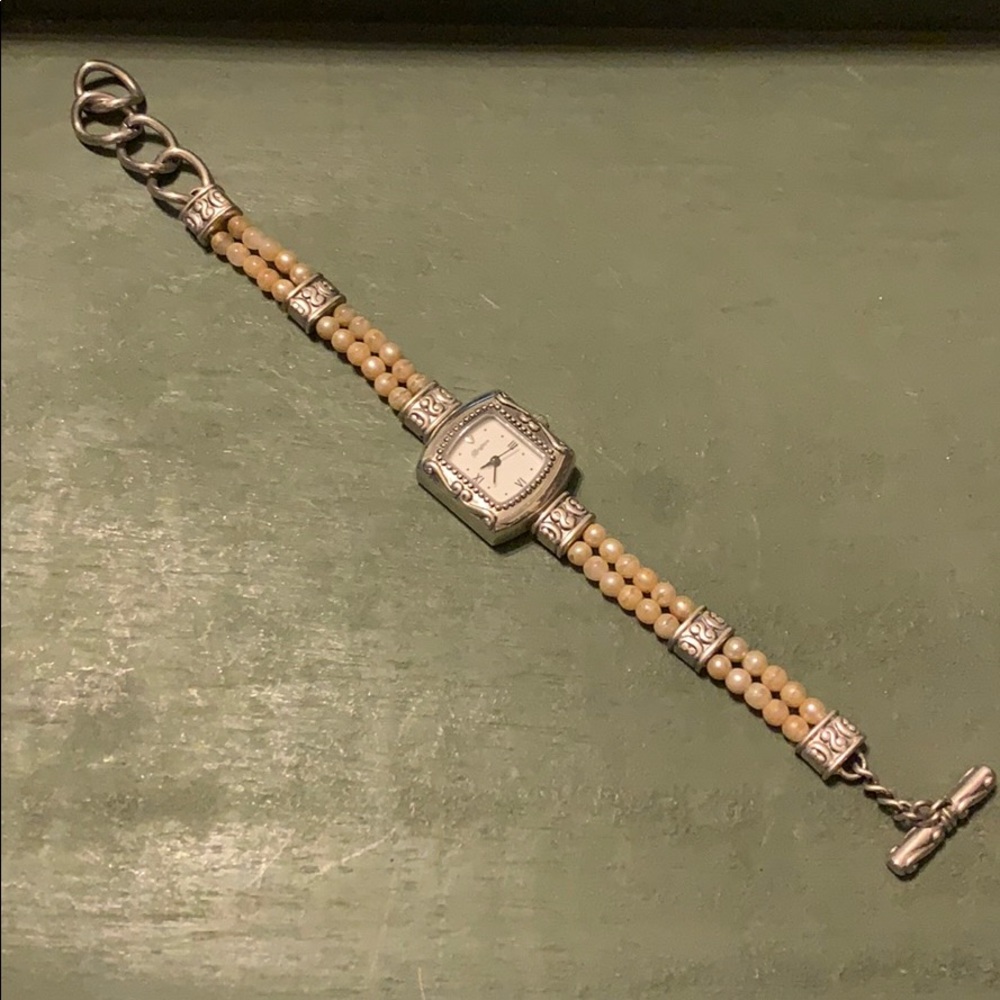 Vintage Brighton faux pearl watch